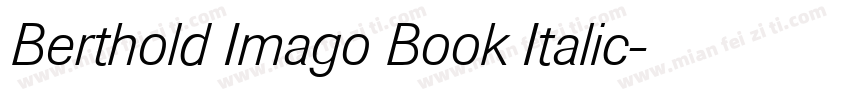 Berthold Imago Book Italic字体转换